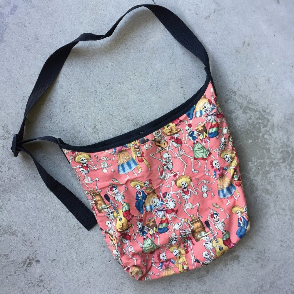 Skeleton Print Shoulder Bag